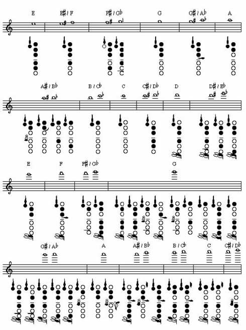 notas de clarinete